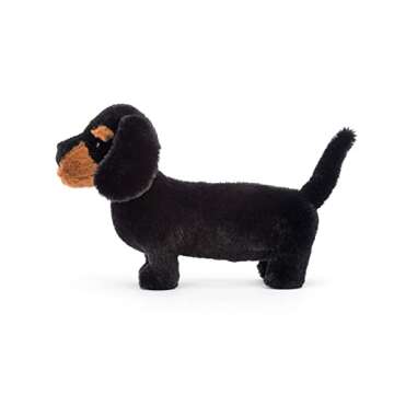 Jellycat Freddie Sausage Dachshund Wiener Dog Stuffed Animal, Small 7 inches - Dogs & Puppies Plush Toy - Classic Children's Gift