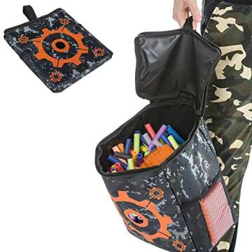 Target Pouch Storage Bag with 20 Darts & Hooks for Nerf