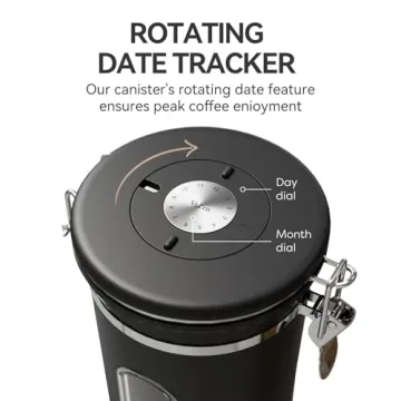 Veken Coffee Canister - Airtight & Stylish Sealing