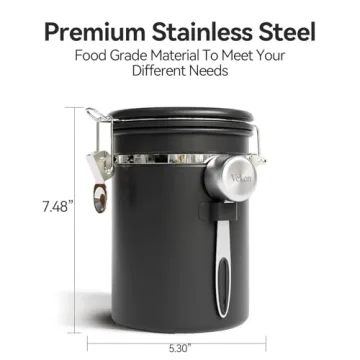 Veken Coffee Canister - Airtight & Stylish Sealing