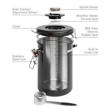Veken Coffee Canister - Airtight & Stylish Sealing