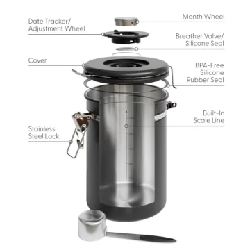 Veken Coffee Canister - Airtight & Stylish Sealing