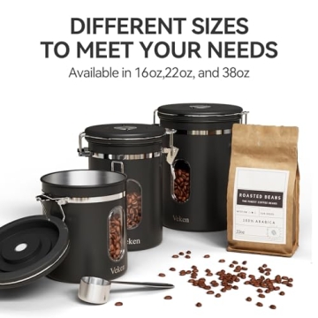 Veken Coffee Canister - Airtight & Stylish Sealing
