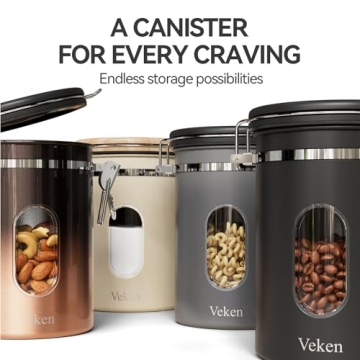 Veken Coffee Canister - Airtight & Stylish Sealing