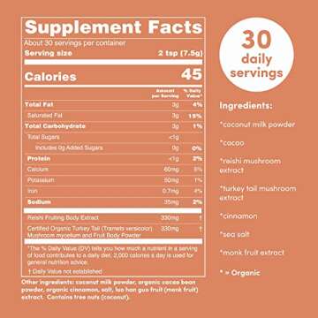 GOLDE Pure Matcha - 100% Pure Japanese Ceremonial Grade Matcha Green Tea Powder Shroom Shield - Superfood with Turkey Tail Mushroom, Reishi Mushroom Extract, Cacao and Coconut Milk Powder