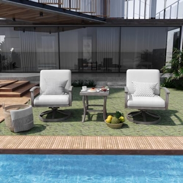 HAPPATIO Aluminum Outdoor Bistro Set - Stylish and Durable