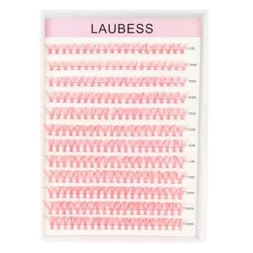 Colored Lash Clusters 40D Pink Individual Lashes D Curl Cluster Lashes Mixed Length Colored Lash Extensions Cluster Eyelash Extensions (Pink 40D-0.07D, 9-16mm)