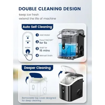 Kndko Nugget Ice Maker - Soft & Chewable Ice Maker