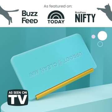 Uproot Cleaner Mini Pet Fur Removal Tool - Pocket-Sized Dog Hair Remover for Car, Clothes, Cat Beds & Tight Corners - by The Creators of The Uproot Cleaner Pro Pet Hair Removal Tool