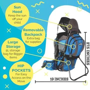 2-in-1 Baby Backpack Carrier for Hiking and Travel