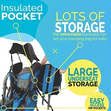 2-in-1 Baby Backpack Carrier for Hiking and Travel