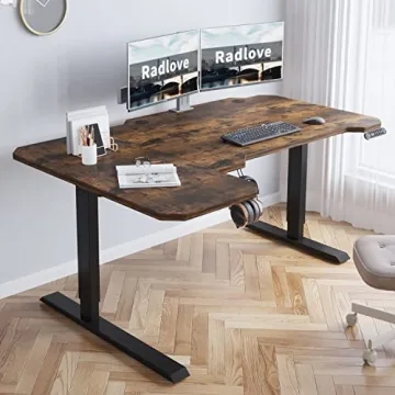 Radlove 59-Inch Electric Height Adjustable L-Shaped Desk with Memory Controller