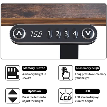 Radlove Adjustable Electric Standing Desk for Home Office