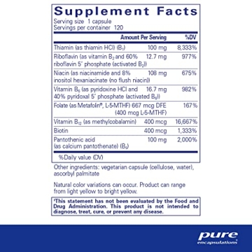Pure Encapsulations B-Complex Plus for Energy & Health