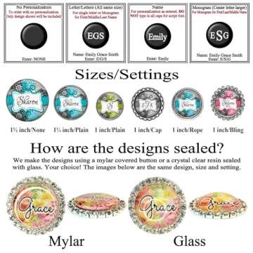 Flower Badge Reel (10 Colors) - Retractable Id Holder Personalized with Name, Monogram, Occupation Title - Floral Nurse Gift