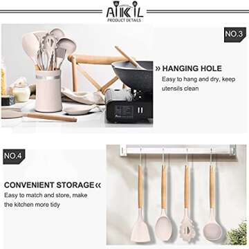 39PCS Silicone Cooking Utensils Set for Easy Cooking