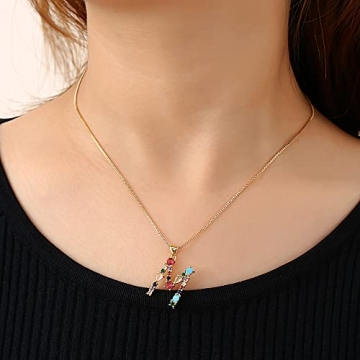 Eben-Ezer 18K Gold Choker Necklace with Multi-Color Zircon