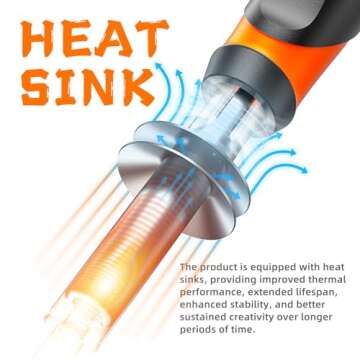 Wood Burning kit, Professional WoodBurning Pen Tool, DIY Creative Tools,Wood Burner for Embossing/Carving/Pyrography，Suitable for Beginners,Adults (orange)