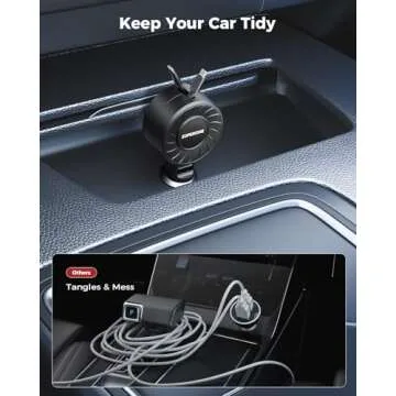 Retractable Car Charger for iPhone and Android Devices