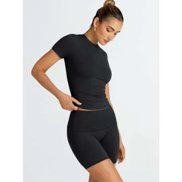 Trendy Queen Womens 2 Piece Workout Sets Short Matching Lounge Sets Summer Clothes Going Out Gym Outfits Black L