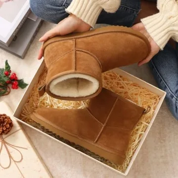 Litfun Winter Suede Mini Boots - Warm Fuzzy Comfort