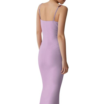 Women's Spaghetti Strap Floral Embroidered Dress Backless Strap Flower Lace-Up Slim Bodycon Long Dress Club