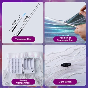 iMucci LED Lights Belly Dance Wings for Adults and Kids