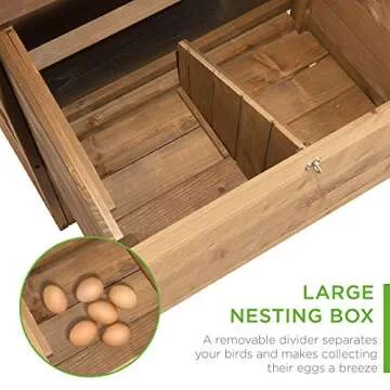 Mobile Fir Wood Chicken Coop for 3-5 Hens Outdoor