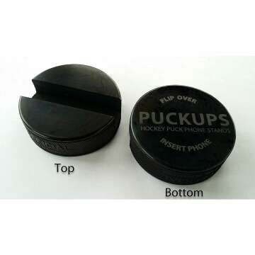 Indestructible Hockey Puck Cell Phone Stand