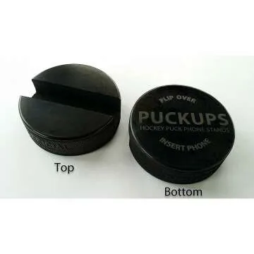 Indestructible Hockey Puck Cell Phone Stand