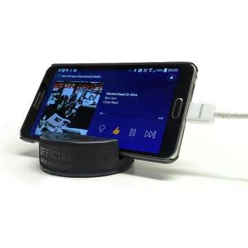 Indestructible Hockey Puck Cell Phone Stand