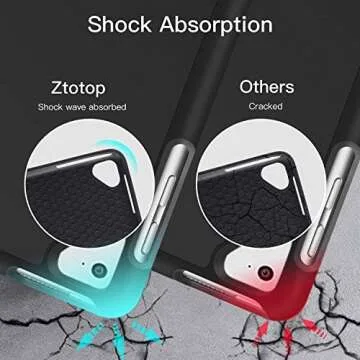 ZtotopCases for iPad Pro 12.9 Inch 2017/2015 (1st & 2nd Generation) with Pencil Holder, Lightweight Soft TPU Back Cover + Auto Sleep/Wake, Slim Tablet, Black