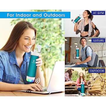 HANDYSPRING - Smart Water Bottle with Reminder to Drink Water - Lights and Sound (switchable) Spout Hydrate Glow Bottle 26 oz, Track Your Sips, Smart Hydration Reminder clear water bottle (white)