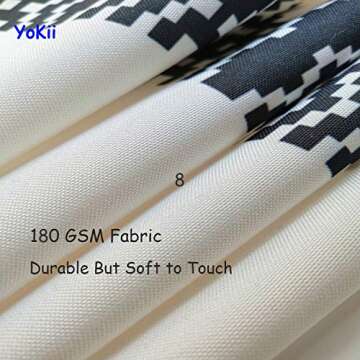 YoKii 78-Inch Tassel Shower Curtain for Stylish Bathrooms