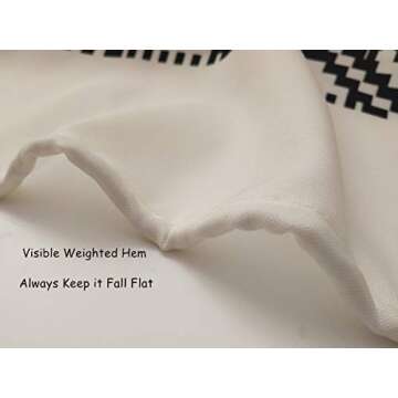 YoKii 78-Inch Tassel Shower Curtain for Stylish Bathrooms