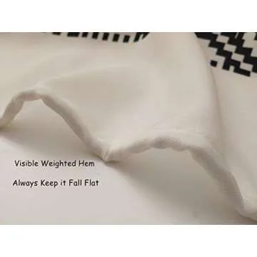 YoKii 78-Inch Tassel Shower Curtain for Stylish Bathrooms