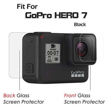 Diruite Tempered Glass Screen Protector for GoPro Hero 7