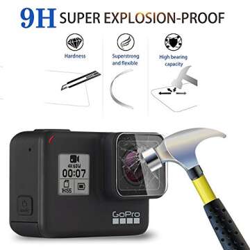 Diruite Tempered Glass Screen Protector for GoPro Hero 7