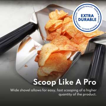 Stainless Steel French Fry Bagger with Cool Handle Design