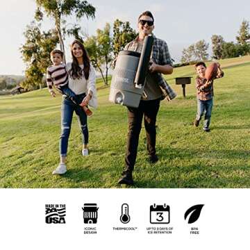 Igloo 5 Gallon Portable Sports Cooler Water Beverage Dispenser with Flat Seat Lid, Insulated Beverag...