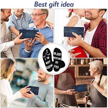 Funny Nirohee Father's Day Socks Gift for Dads and Husbands