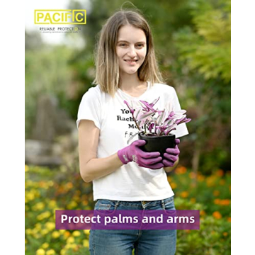 PACIFIC Gardening Gloves - 3 Pairs for Women, Durable & Flexible