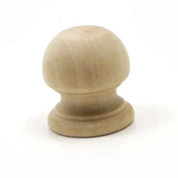 Finial Dowel Caps Pack of 12 Unfinished Wood Craft Essentials