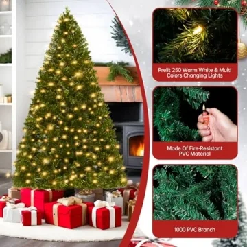 Buy 6FT Pre-Lit LEVELEVE Christmas Tree for Home Decor
