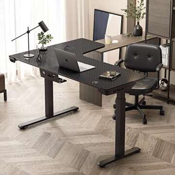 EE Eureka Ergonomic L Shaped Standing Desk 61" Adjustable