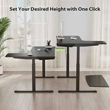 EE Eureka Ergonomic L Shaped Standing Desk 61" Adjustable