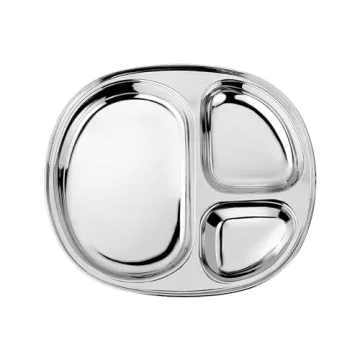 Ahimsa Stainless Steel Kids Plates | Pediatrician Designed | Balanced Bites Divided Plates for Toddl...