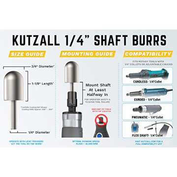 Kutzall Original Ball Nose Rotary Burr - Precision Cutting Tool