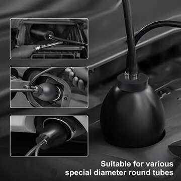ELMCONFIG Quick Intake Adapter, Automotive Smoke Machine Bladder, Block Tester, Inflatable Leak Plug, Evap Smoke Machine Leak Tester for 12V Vehicle