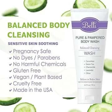 Belli Pure and Pampered Body Wash - Safe for Skin